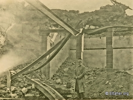 1925 - Old man and his demolished shop